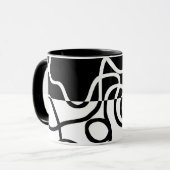 Lineaire Persuasion I: Abstract Zwart & Wit Mok (Voorkant links)