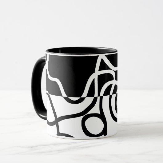 Lineaire Persuasion I: Abstract Zwart & Wit Mok (Voorkant links)