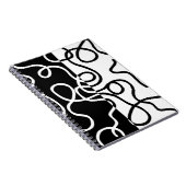 Lineaire Persuasion I: Abstract Zwart & Wit Notitieboek (Rechterzijde)