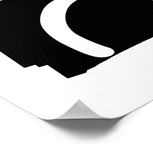 Lineaire Persuasion I: Abstract Zwart & Wit Poster (Hoek)