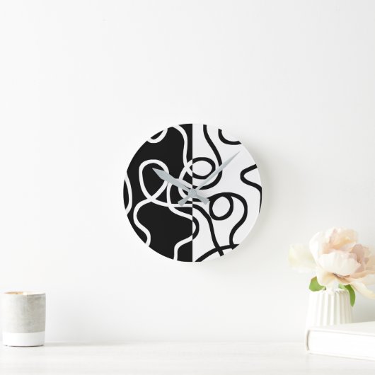 Lineaire Persuasion I: Abstract Zwart & Wit Ronde Klok (Huis)