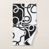 Lineaire Persuasion II: Abstract Zwart & Wit Bad Handdoek (Handdoek)
