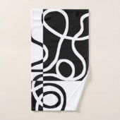 Lineaire Persuasion II: Abstract Zwart & Wit Bad Handdoek (Handdoek)