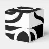Lineaire Persuasion II: Abstract Zwart & Wit Bedankdoosjes (Voorkant Zijde)