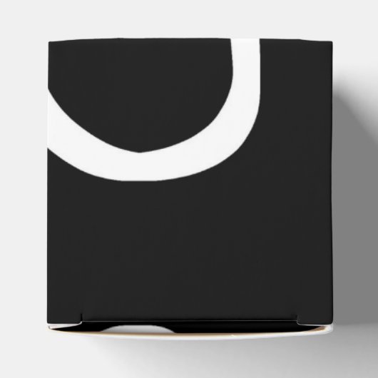 Lineaire Persuasion II: Abstract Zwart & Wit Bedankdoosjes (Bovenkant)