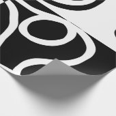 Lineaire Persuasion II: Abstract Zwart & Wit Cadeaupapier (Hoek)