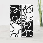 Lineaire Persuasion II: Abstract Zwart & Wit Kaart (Voorkant)