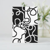 Lineaire Persuasion II: Abstract Zwart & Wit Kaart (Staand voorkant)