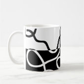 Lineaire Persuasion II: Abstract Zwart & Wit Koffiemok (Links)