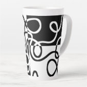 Lineaire Persuasion II: Abstract Zwart & Wit Latte Mok (Rechterhoek)