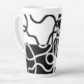 Lineaire Persuasion II: Abstract Zwart & Wit Latte Mok (Linkerhoek)