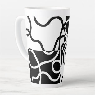 Lineaire Persuasion II: Abstract Zwart & Wit Latte Mok