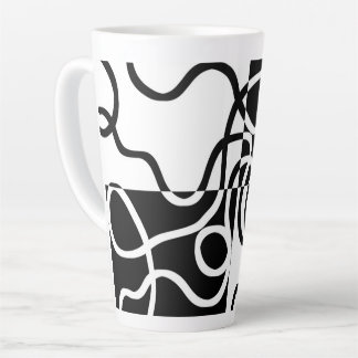 Lineaire Persuasion II: Abstract Zwart & Wit Latte Mok