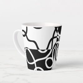 Lineaire Persuasion II: Abstract Zwart & Wit Latte Mok