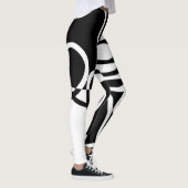 Lineaire Persuasion II: Abstract Zwart & Wit Leggings (Rechts)