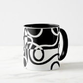 Lineaire Persuasion II: Abstract Zwart & Wit Mok (Voorkant rechts)