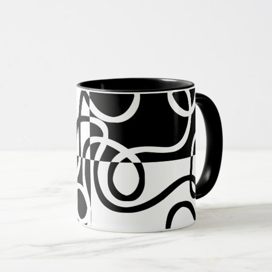 Lineaire Persuasion II: Abstract Zwart & Wit Mok (Voorkant rechts)