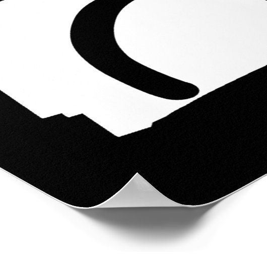 Lineaire Persuasion II: Abstract Zwart & Wit Poster (Hoek)