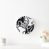 Lineaire Persuasion II: Abstract Zwart & Wit Ronde Klok (Huis)