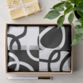 Lineaire Persuasion II: Abstract Zwart & Wit Tissuepapier (Geschenk)