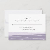 Lineaire RSVP-kaart | Amethyst RSVP Kaartje (Voorkant)