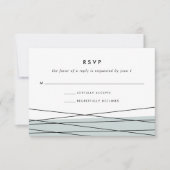 Lineaire RSVP-kaart | Grijze Jade RSVP Kaartje (Voorkant)