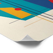 Lineaire symfonie: gedurfde Abstracte geometrie Poster (Hoek)