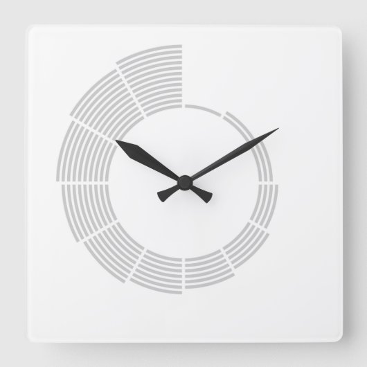 Lineaire uurklok vierkante klok (Voorkant)