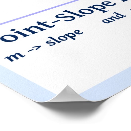 Lineaire vergelijkingen hellingsformules poster (Hoek)