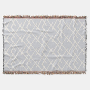 Lineaire Weave Hemelgrijs & Gedempte Crème Deken