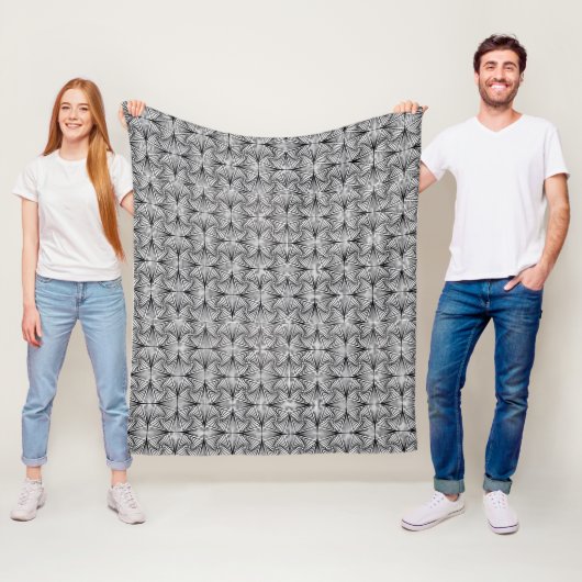 Lineaire wervelwirls Fleece Blanket Deken (In situ)