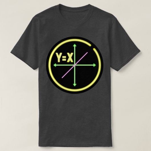 Lineaire Wiskunde XY algebra T-shirt (Design voorkant)