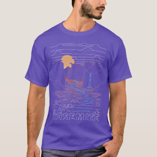 Lineaire Yosemite Yosemite National Parks Kunst T-shirt