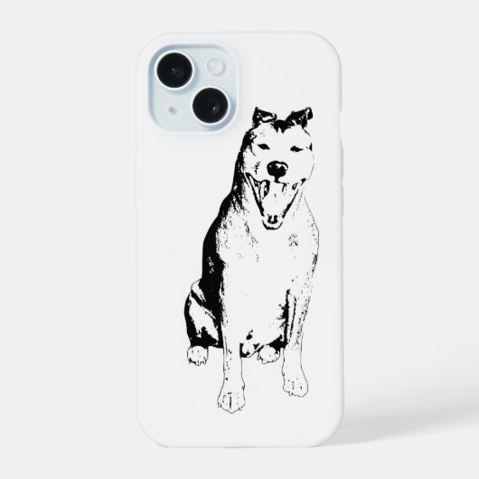 Lineaire Zittende Vorm iPhone 15 Case (Achterkant)
