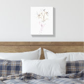 Lineal Art Tekening Bloemen Eenvoudige Canvas Prin (Insitu (Slaapkamer))