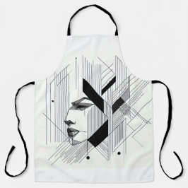 Linear Abstract Portrait Schort