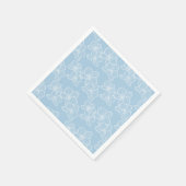 Linear Orchid | Chic Botanical Floral Sky Blue Servet (Hoek)