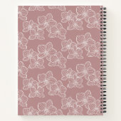 Linear Orchid | Elegant Botanical Dusty Pink Notitieboek (Achterkant)
