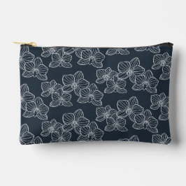 Linear Orchid | Floral Dark Navy Etui