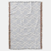 Linear Weave Sky Grey & Muted Cream Deken (Voorkant Verticaal)
