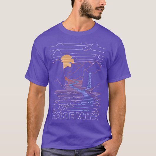 Linear Yosemite Yosemite National Parks Art T-shirt (Voorkant)