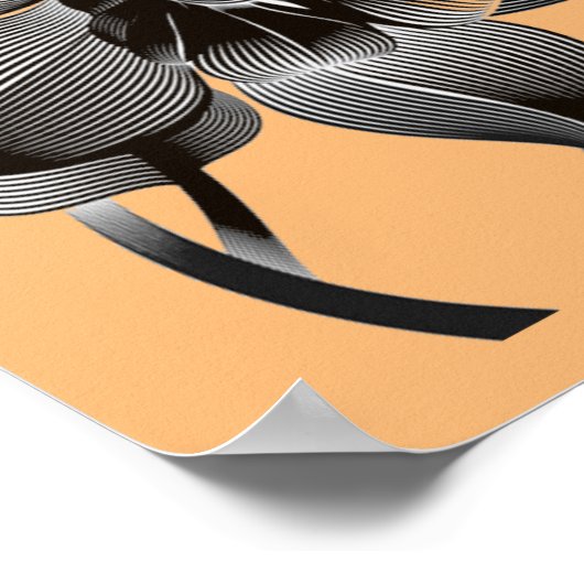 Linear zwart-wit, zwart-wit, langwerpige optische  poster (Hoek)