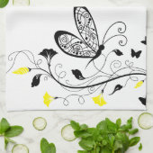 Lineart Butterflies Amerikaanse MoJo Keukenhanddoe Theedoek (Gevouwen)