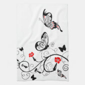 Lineart Butterflies Amerikaanse MoJo Keukenhanddoe Theedoek (Verticaal)