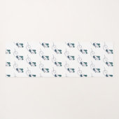 Lineart butterfly green  yogamat (Achterkant (horizontaal))