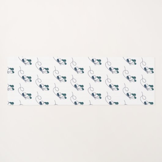 Lineart butterfly green yogamat (Achterkant (horizontaal))