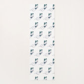 Lineart butterfly green  yogamat (Achterkant)