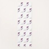 Lineart butterfly purple  yogamat (Voorkant)