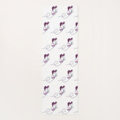 Lineart butterfly purple  yogamat (Achterkant)