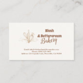 Lineart Elegant Pastel Bakery Branding Visitekaartje (Achterkant)